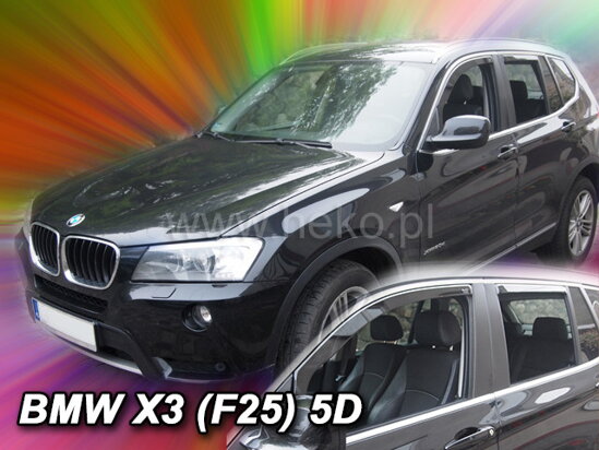 Deflektory - BMW X3 (F25) 2010-2017 (+zadné)