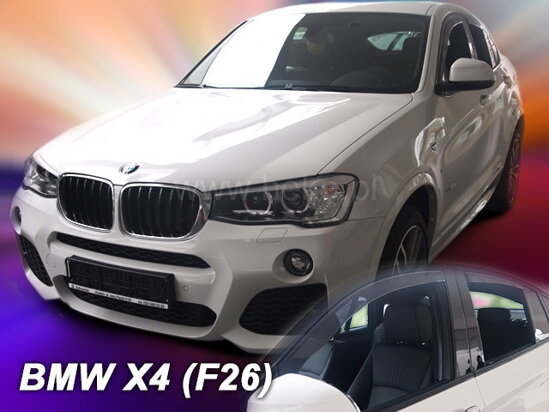 Deflektory - BMW X4 (F26) 2014-2018 (+zadné)