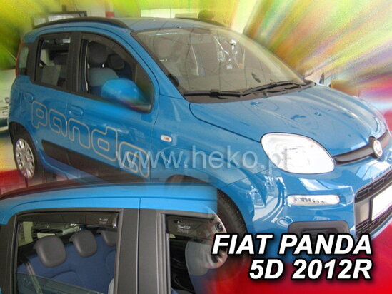 Deflektory - Fiat Panda od 2012 (+zadné)