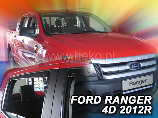 Deflektory - Ford Ranger 4-dvere od 2012 (+zadné)