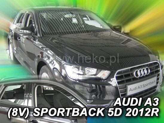 Deflektory - Audi A3 Sportback 5-dverí 2013-2020 (+zadné)