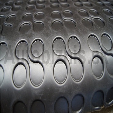Spodná časť gumových kobercov s vysokými okrajmi Rezaw-plast
