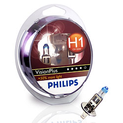 PHILIPS VisionPlus 12V H1 55W P14,5s - set 2ks