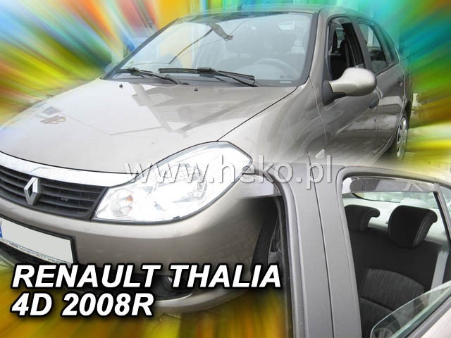 Deflektory - Renault Thalia od 2008 (+zadné)