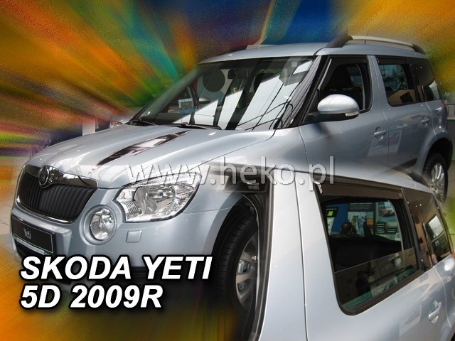 Deflektory - Škoda Yeti od 2009 (+zadné)