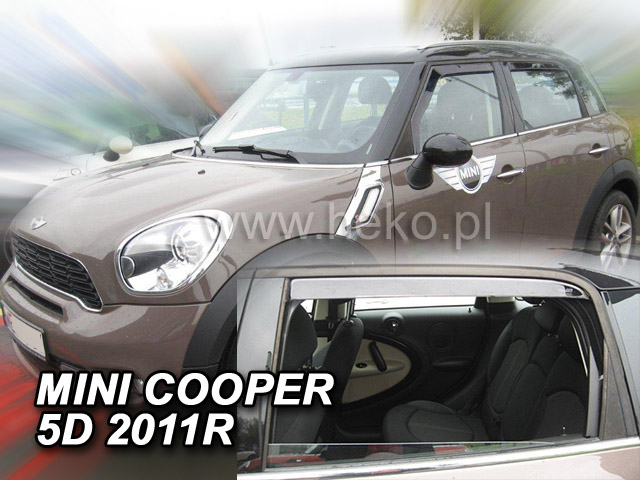 Deflektory - Mini Cooper 5-dverí 2011-2014 (+zadné)