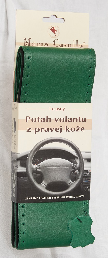 Poťah volantu z pravej kože Maria Cavallo - Zelený, Vyberte veľkosť veľkosť AX