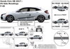 Ochranná lišta dverí - Honda Civic Htb od 2017 (F-40)