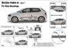 Ochranná lišta dverí - Škoda Fabia III od 2014