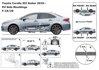 Ochranná lišta dverí - Toyota Corolla Sedan, Combi od 2018