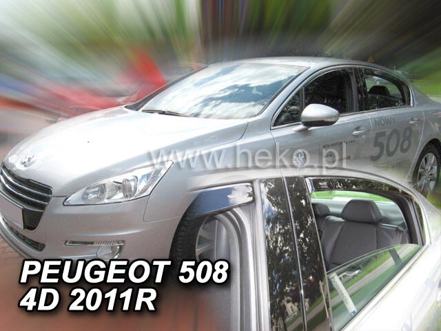 Deflektory Heko na okná auta Peugeot 508 Sedan od 2011 4ks