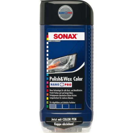 Farebná leštenka Sonax Polish & Wax Color - modrá