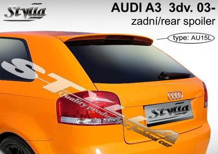 Spojler dverí horný Stylla - Audi A3 3-dverová, od r.2003