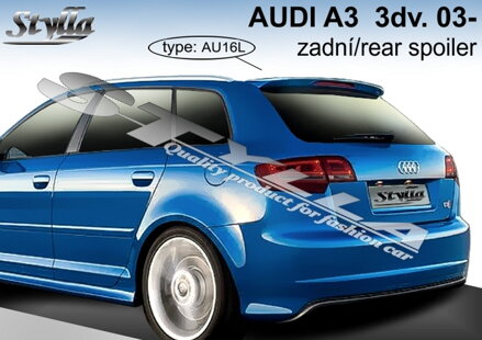 Spojler dverí horný Stylla - Audi A3 5-dverová, od r.2004