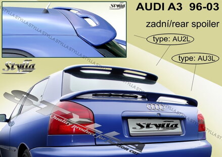 Spojler dverí horný Stylla - Audi A3, 1996r.- 2003r. (AU2L)