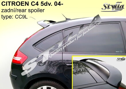 Spojler dverí horný Stylla - Citroen C4 5-dverí 2004-2010