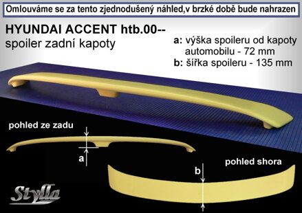 Spojler kapoty Stylla - Hyundai Accent Htb 2000-2003