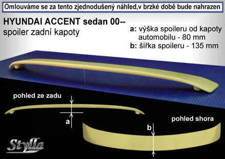 Spojler kapoty Stylla - Hyundai Accent Sedan 2000-2003