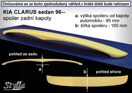 Spojler kapoty Stylla - Kia Clarus Sedan, od r.1996