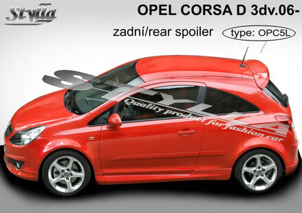 Spojler dverí horný Stylla - Opel Corsa D 3-dvere 2006-2014