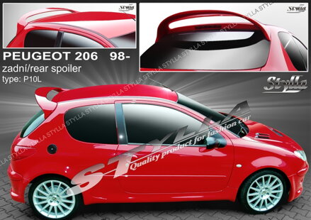 Spojler dverí horný Stylla - Peugeot 206 1998-2012 (P10L)