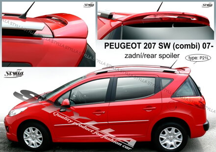 Spojler dverí horný Stylla - Peugeot 207 Combi 2006-2012