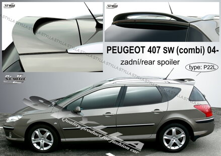 Spojler dverí horný Stylla - Peugeot 407 SW 2004-2010
