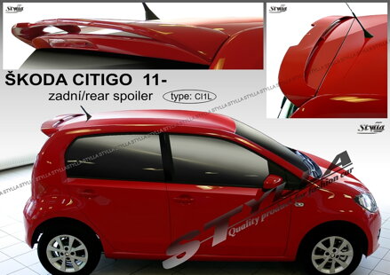 Spojler dverí horný Stylla - Škoda Citigo od 2012