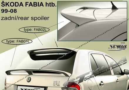 Spojler dverí horný Stylla - Škoda Fabia I Htb 1999-2007 (FAB02L)
