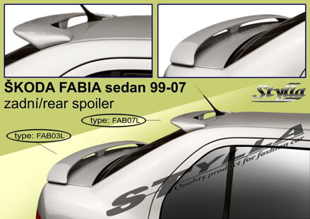 Spojler dverí horný Stylla - Škoda Fabia I Sedan 1999-2007(FAB07L)