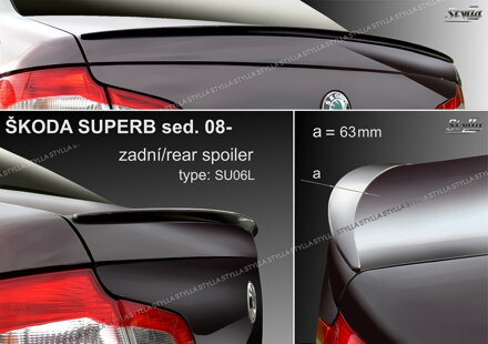 Spojler kapoty Stylla - Škoda Superb II Sedan 2008-2015 (SU06L)