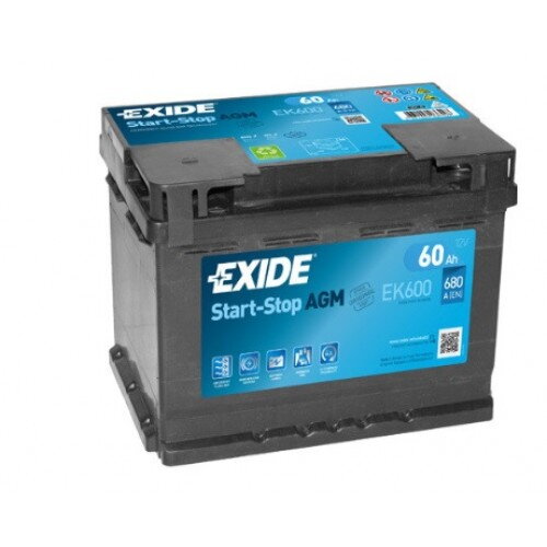 Autobatéria Exide AGM 12V 60Ah 680A - EK600