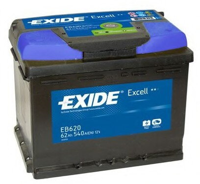 Autobatéria Exide Excell 12V 62Ah 540A - EB620