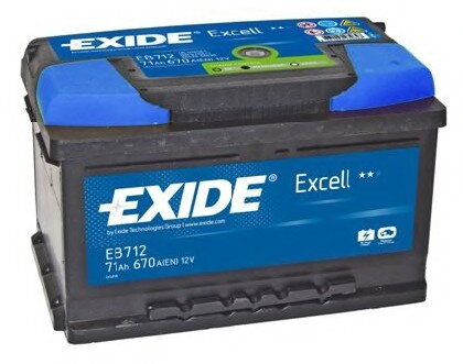 Autobatéria Exide Excell 12V 71Ah 670A - EB712