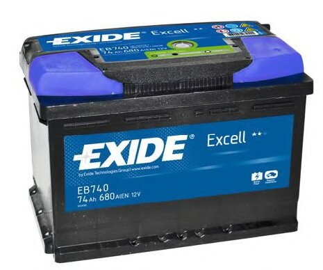 Autobatéria Exide Excell 12V 74Ah 680A - EB740