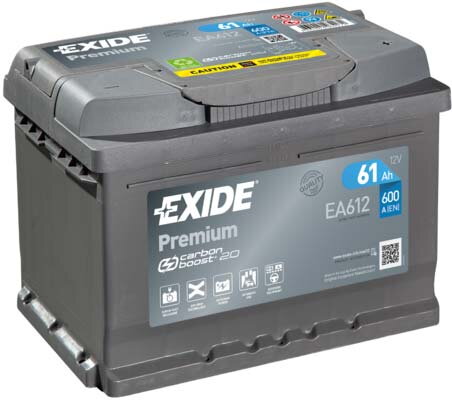 Autobatéria Exide Premium 12V 61Ah 600A - EA612