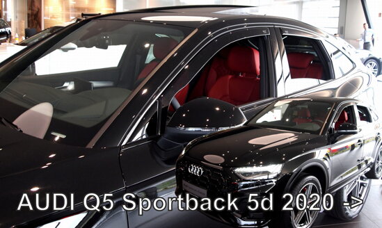 Deflektory - Audi Q5 Sportback od 2020 (+zadné)