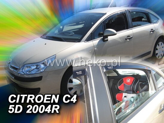 Deflektory - Citroen C4 2004-2010 (+zadné)