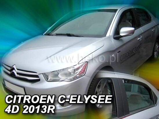 Deflektory - Citroen C-Elysee od 2012 (+zadné)