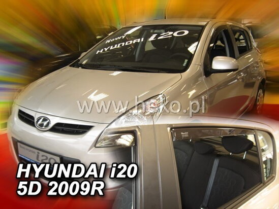 Deflektory - Hyundai i20 5-dverí 2008-2014 (+zadné)