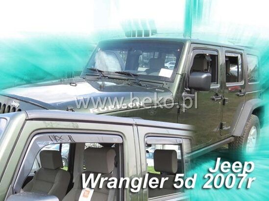 Deflektory - Jeep Wrangler od 2007 (+zadné)