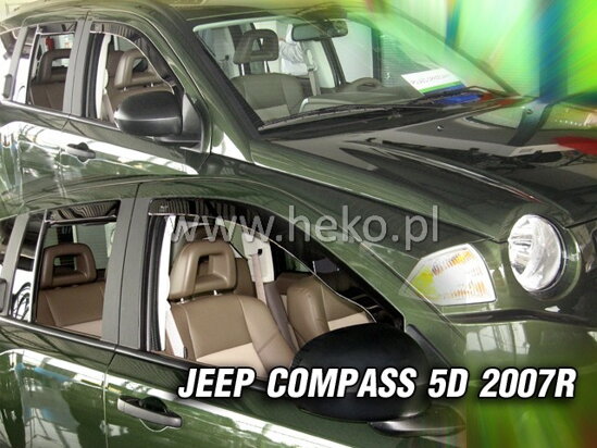 Deflektory - Jeep Compass 2007-2016 (+zadné)