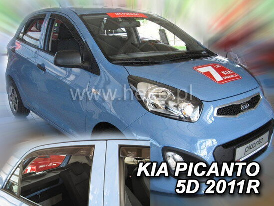 Deflektory - Kia Picanto 5-dverí 2011-2017 (+zadné)