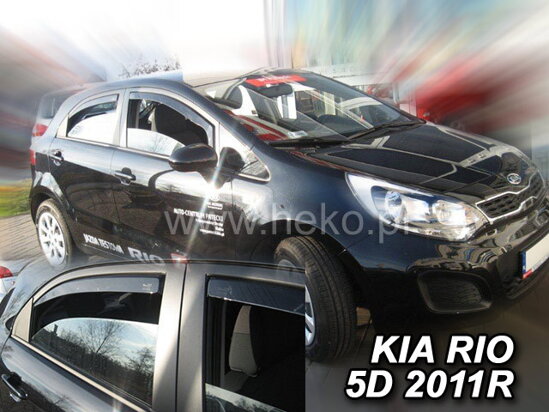 Deflektory - Kia Rio Htb 2011-2017 (+zadné)