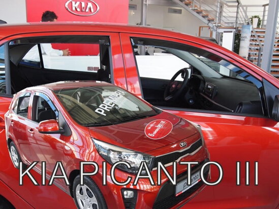 Deflektory - Kia Picanto 5-dverí od 2017 (+zadné)