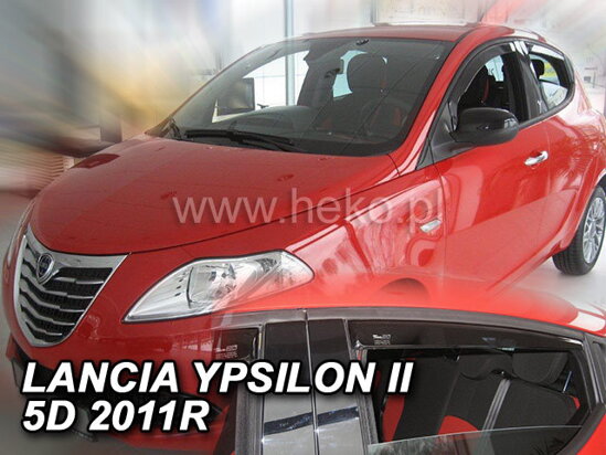 Deflektory - Lancia Ypsilon od 2011 (+zadné)