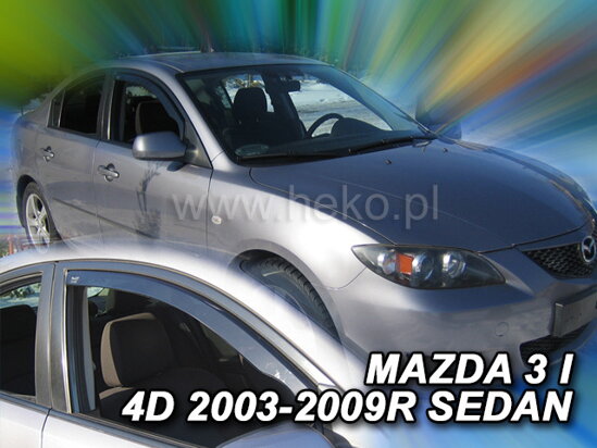 Deflektory - Mazda 3 2003-2009 (predné)