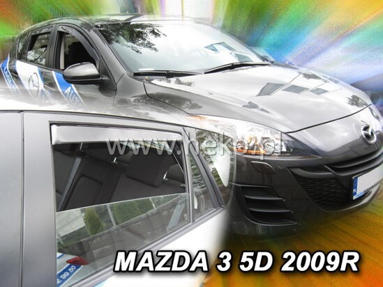 Deflektory - Mazda 3 Htb 2009-2013 (+zadné)