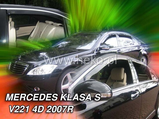 Deflektory - Mercedes S W221 Long 2005-2013 (+zadné)
