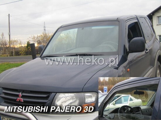 Deflektory - Mitsubishi Pajero 3-dvere 2001-2006 (predné)